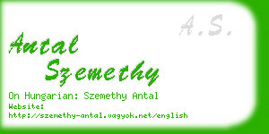 antal szemethy business card